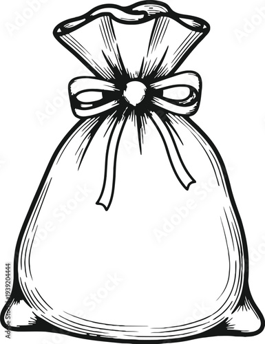 Vector illustration of a money bag with bow tie