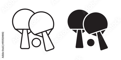 Ping pong icon vector illustration designs pack. EPS10