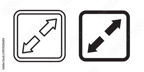 Resize icon vector illustration designs pack. EPS10