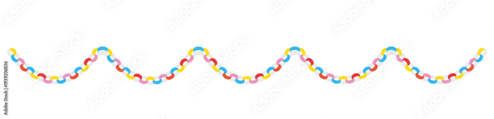 Obraz premium 紙輪飾りのイラスト