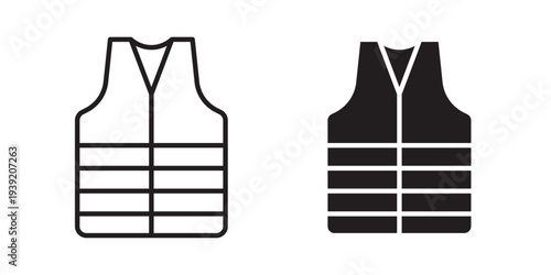 Safety vest icon vector illustration designs pack. EPS10