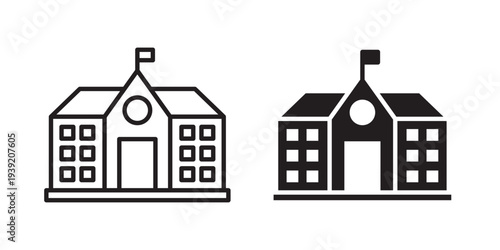 school icon vector illustration designs pack. EPS10