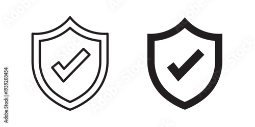 Shield check icon vector illustration designs pack. EPS10