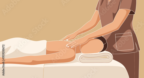 Woman receiving a relaxing back massage therapy session.