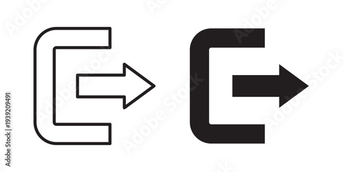 Sign out icon vector illustration designs pack. EPS10