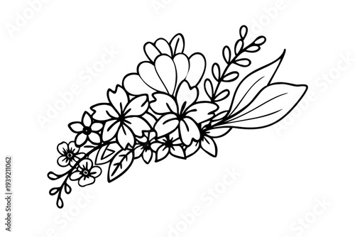 Romantic Flower Bouquet Illustration  Flat Vector  (3) SVG Vector Illustration