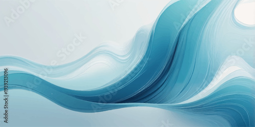 Abstract blue wave design featuring flowing lines and a digital water motion pattern for a vector art background wallpaper