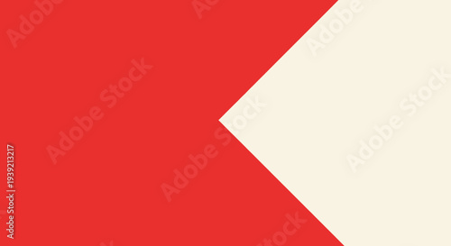 Abstract geometric design featuring a red and white color scheme silhouette