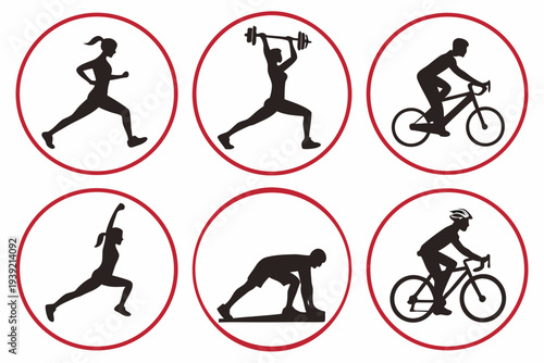 Fitness and Exercise Silhouettes