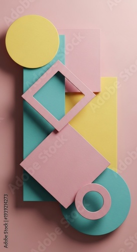 Wallpaper Mural Geometric Shapes Beautifully Compose Colorful Still Life Photo Torontodigital.ca