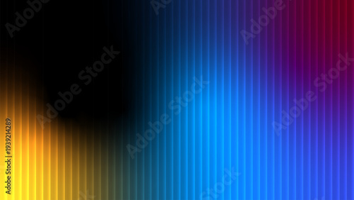 A vibrant and colorful abstract background featuring a gradient of vertical stripes transitioning from blue to purple