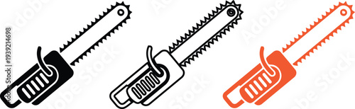 chainsaw icon on white background.