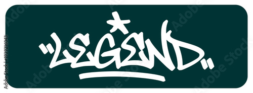 Legend Graffiti Tag Honoring the Iconic Status and Lasting Legacy of the Greatest Athletes in Sports History.