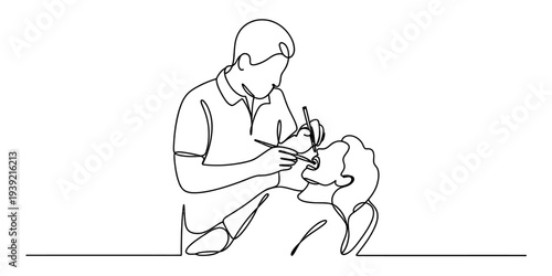 Dentist Treating Patient in Medical Clinic