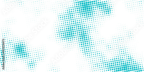 Transparent Vector Gradient Blue Color Halftone Background Staggered Dots Pattern modern dotted. Geometric halftone desig