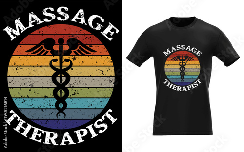 Massage Therapy Massage Therapist Vintage Sunse