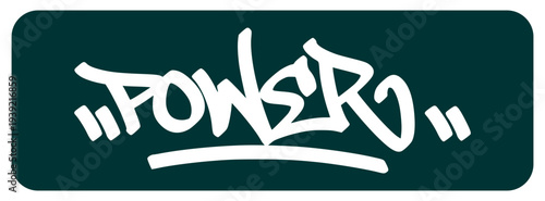 Power Graffiti Tag Representing Raw Force and the Physical Dominance of Elite Athletic Performance.