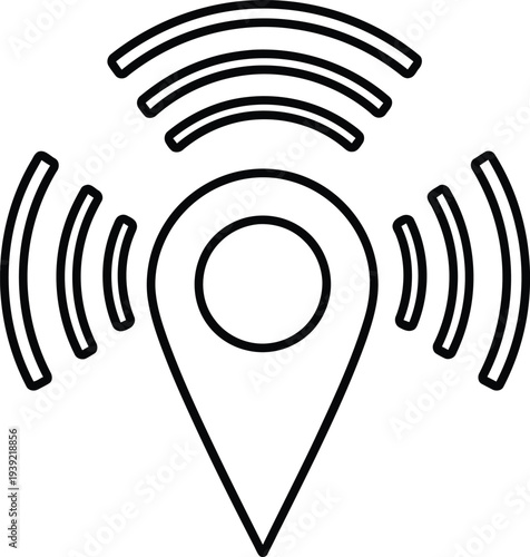 Wi fi signal location icon