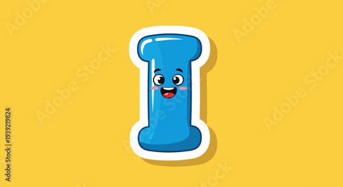 A cartoon bone with a smiling face is centered on a yellow surface viewed directly from above clearly