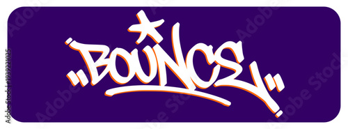 Bounce Graffiti Tag Symbolizing Explosive Jumping Power and the Energetic Vibe of Urban Street Sports.