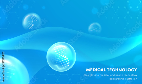 Blue Medical Biotechnology Digital Innovation Background
