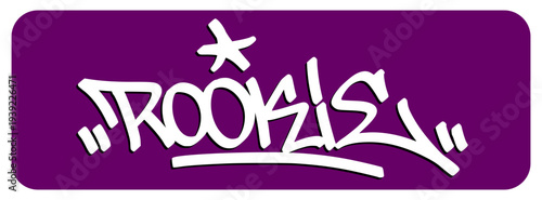 Rookie Graffiti Tag Representing the Fresh Energy and Potential of New Players Entering the Professional Sports League.