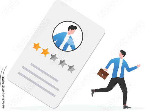Professional Falling Down with Broken Rating Card