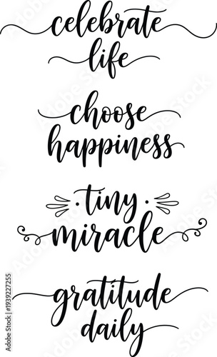 Inspirational quotes on a white background to uplift and motivate your day