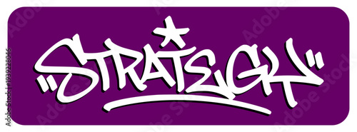 Strategy Graffiti Tag Representing Tactical Execution and Strategic Thinking in High Performance Athletic Performance.