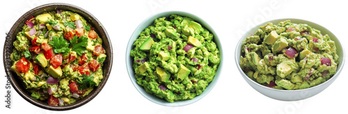 Canvas-taulu Freshly made guacamole dip in rustic and modern bowls, ready to serve as a healthy snack or appetizer