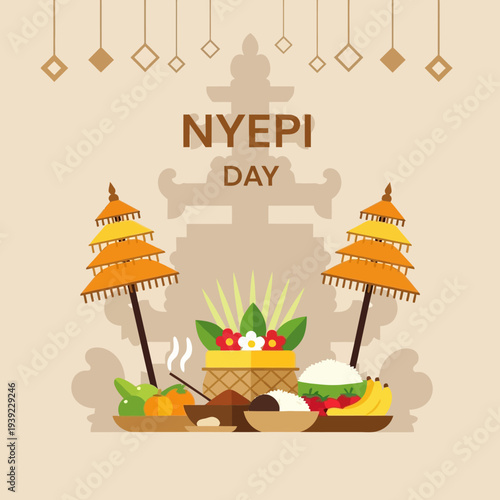 Nyepi Day Bali Indonesia Celebration Offerings and Culture