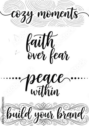 Inspirational quotes and phrases for cozy moments and personal growth