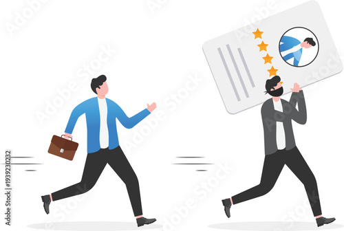 Thief Running Away with Stolen User Profile Card