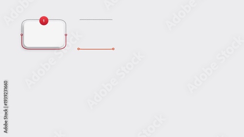 animated video of business infographics white rectangle shape 12 steps , with multicolor  label for workflow, presentation, 4k animation