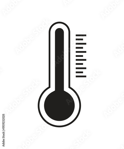 Thermometer icon vector illustration showing temperature for weather forecast, climate change, or medical fever check in hot and cold conditions.