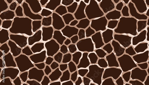 Giraffe print pattern design, seamless repeating pattern inspired by natural tiger fur markings. vector illustration 
