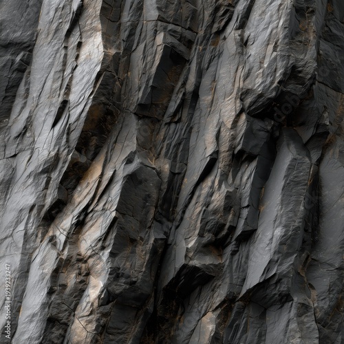 険しい岩壁のクローズアップ。自然の質感を活かした背景素材。