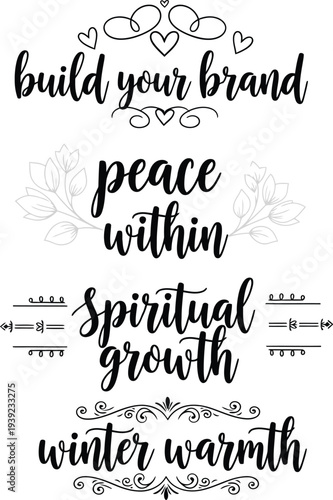 Inspirational quotes on a vintage background for personal growth and branding