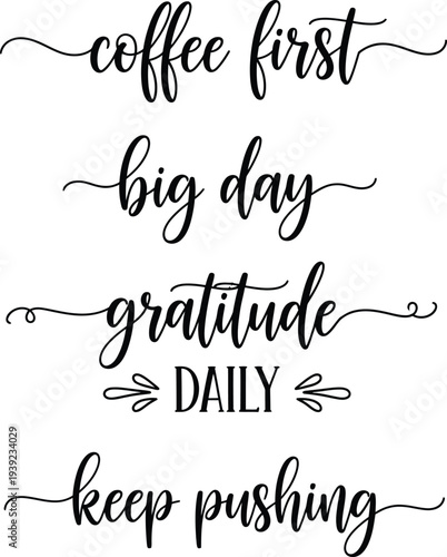 Inspirational quotes on a white background for daily motivation and positivity