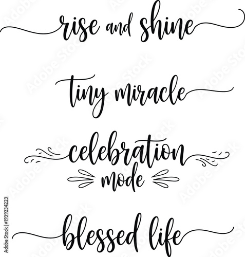 Inspirational quotes in elegant script on a white background