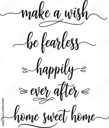 Inspirational quotes in elegant script on a white background.