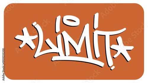 Limit Graffiti Tag Symbolizing the Boundaries to be Broken and the Personal Bests in Athletic Performance.