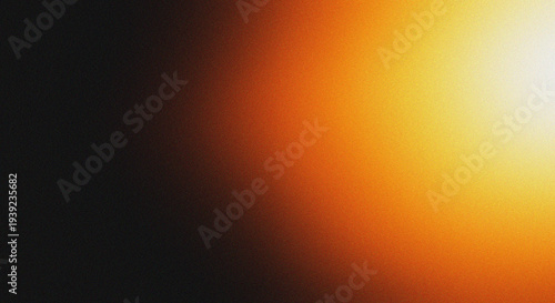 Fényképezés Warm glowing gradient from deep dark tones to bright yellow orange light
