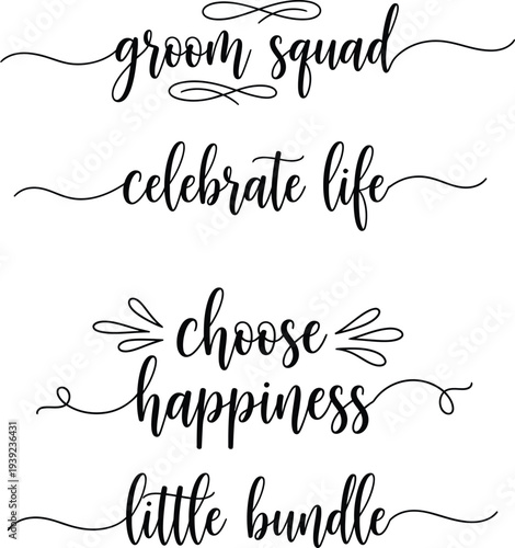 Elegant calligraphy phrases for various occasions and celebrations