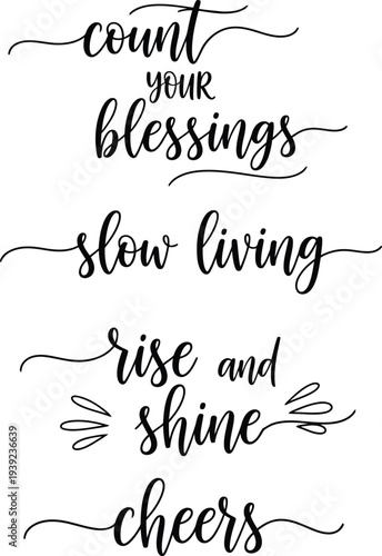 Inspirational quotes on a white background to uplift and motivate your day.