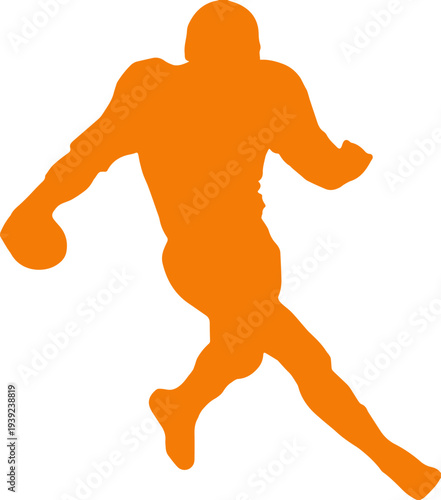Create a realistic man player vector art with white background.