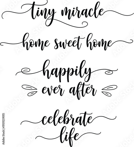 Elegant calligraphy phrases for home and life celebrations