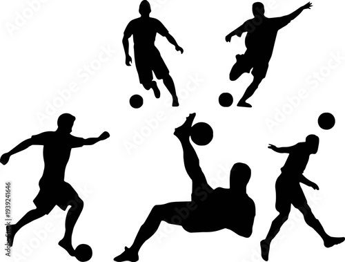 Create a realistic playing footbal vector art with white background.