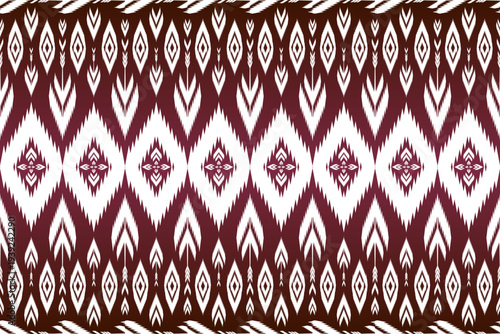 Wallpaper Mural THAI FABRIC RED WHITE SEAMLESS PATTERN Torontodigital.ca