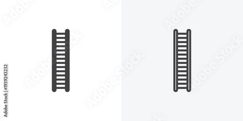 Ladder icon vector sign symbol isolated on white. Stroke and clipart style